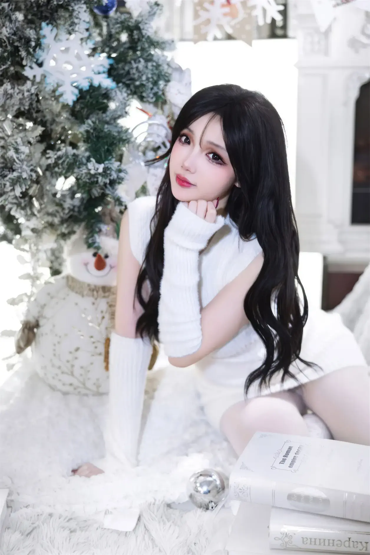 私房写真 | 白丝美女圣诞私房照-子比兔授权中心